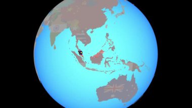 Haritada bayrak ile Malezya 'ya yakınlaştır