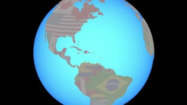 Haritada bayrağıyla Dominik Cumhuriyeti 'ne yakınlaş