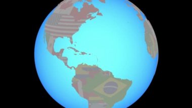 Haritada bayrakla Porto Riko 'ya yakınlaş