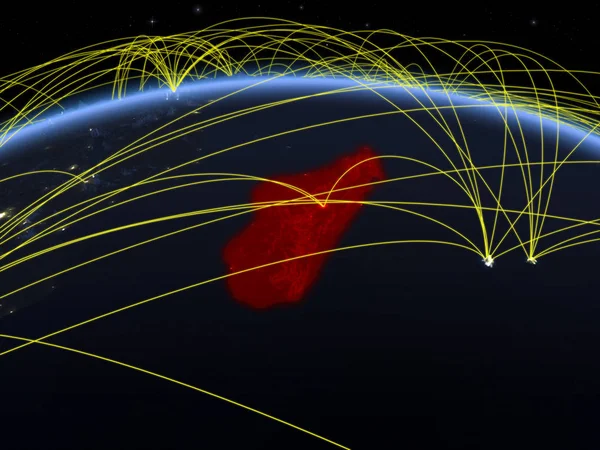 Madagaskar Planet Earth Iletişim Seyahat Bağlantıları Temsil Eden Uluslararası Ile — Stok fotoğraf