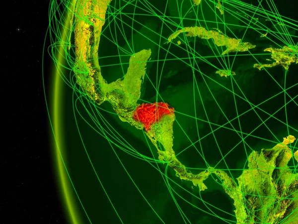 Honduras Space Digital Model Earth International Networks Concept Digital Communication — Stock Photo, Image