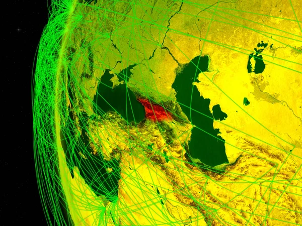 Грузія Космосу Цифрові Моделі Землі Міжнародних Мереж Концепція Цифрового Язку — стокове фото