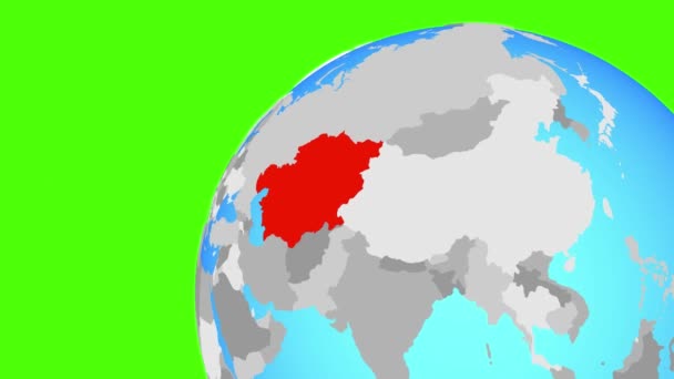 Přiblížit na střední Asii — Stock video