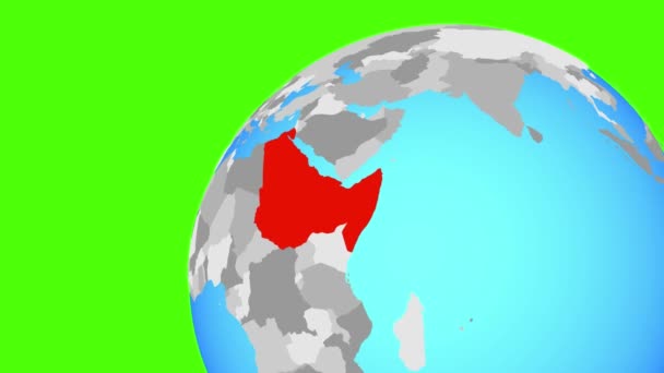 Zoom auf Nordostafrika — Stockvideo