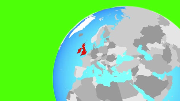 Zoom para Ilhas Britânicas — Vídeo de Stock