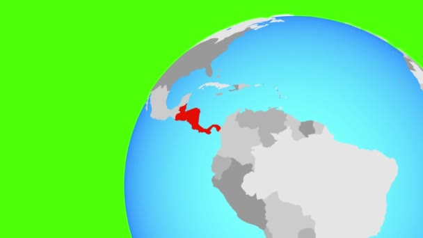 Zoom to Central America — Stock Video