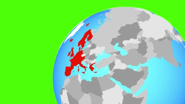 Zoom sull'Europa occidentale — Video Stock