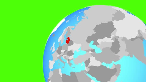 Zoom naar Baltische Staten — Stockvideo