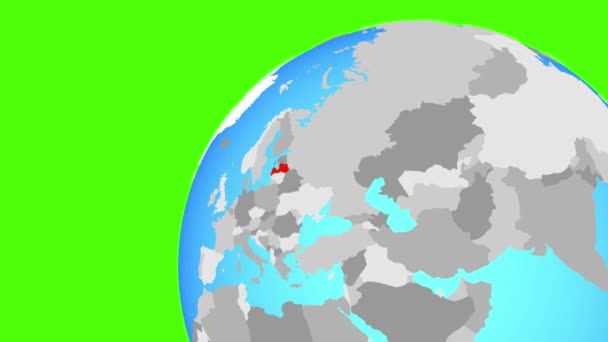Zoom in op Letland — Stockvideo