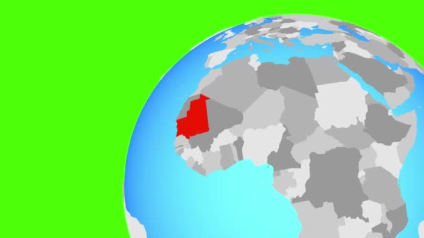 Zoom to Mauritania — стоковое видео