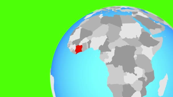 Zooma in på Elfenbenskusten — Stockvideo