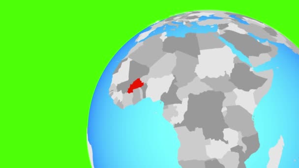 Powiększenie do Burkina Faso — Wideo stockowe