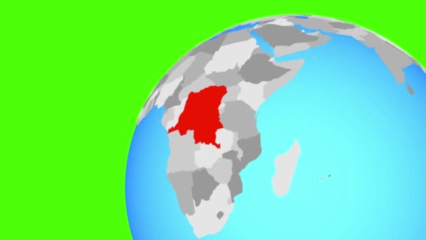 Zoom auf den Vertreter des Kongo — Stockvideo