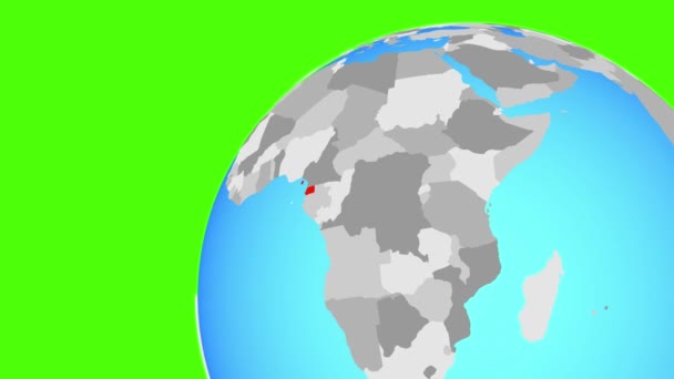 Zoom to Equatorial Guinea — Stock Video