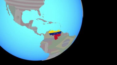 Venezuela'ya bayrakla yaklaşıyor