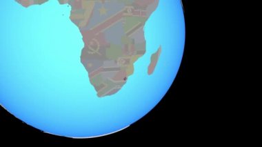 Bayrakla eswatini'ye yaklaşıyor