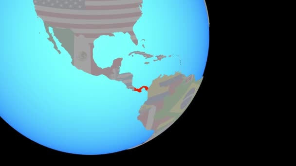 Zárás Panamában zászlóval — Stock videók