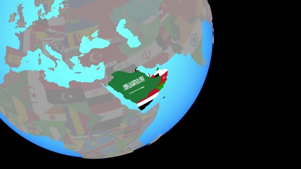 Mit Flaggen auf Arabisch — Stockvideo