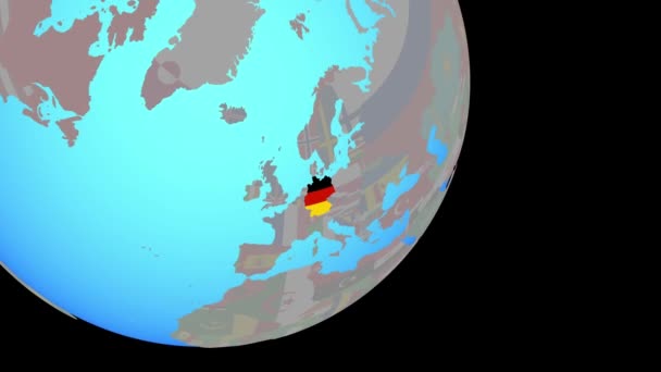 Fermeture sur l'Allemagne avec drapeau — Video