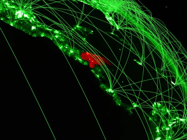 Гондурас Космоса Модели Зеленой Планеты Земля Сетью Концепция Зеленых Технологий — стоковое фото