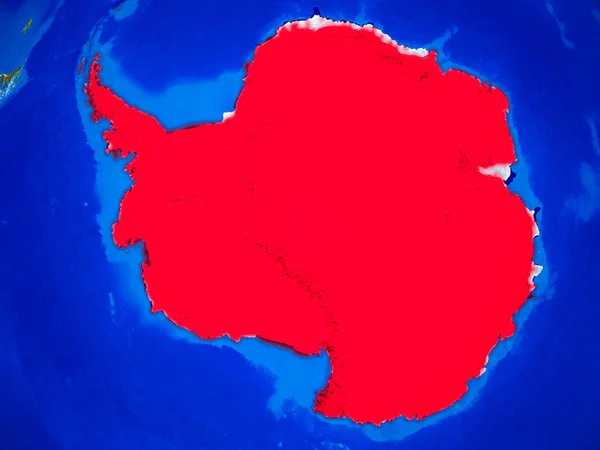 Ανταρκτική Από Διάστημα Στο Μοντέλο Του Πλανήτη Σύνορα Χώρας Και — Φωτογραφία Αρχείου