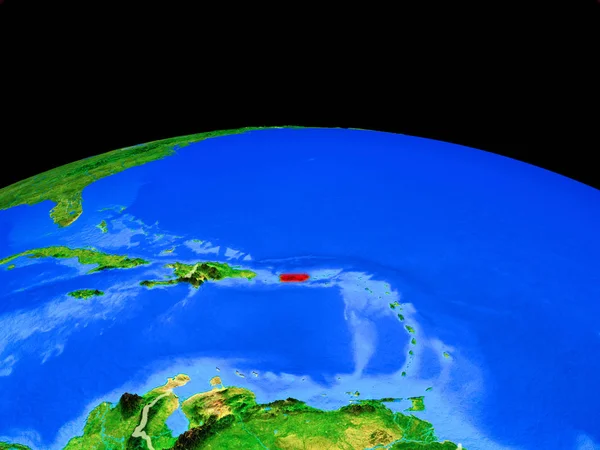 Пуерто Ріко Модель Планети Земля Кордонів Країни Дуже Детальну Поверхню — стокове фото