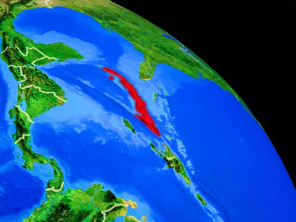 Cuba Planeet Aarde Vanuit Ruimte Met Landsgrenzen Zeer Fijn Detail — Stockfoto