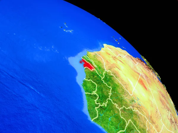 Guinea Bissau Planetě Země Vesmíru Hranicemi Země Velmi Jemné Detaily — Stock fotografie