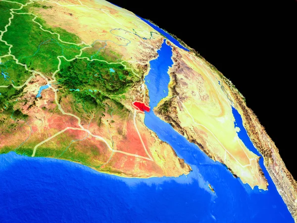 Djibouti Planetě Zemi Místa Hranicemi Země Velmi Jemné Detaily Povrchu — Stock fotografie