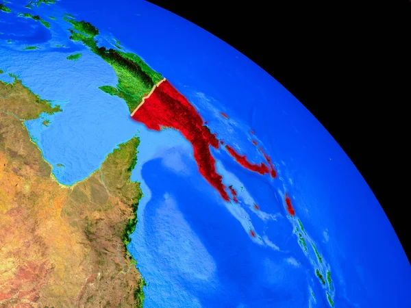 Папуа Новая Гвинея Планете Земля Космоса Границами Стран Тонкие Детали — стоковое фото