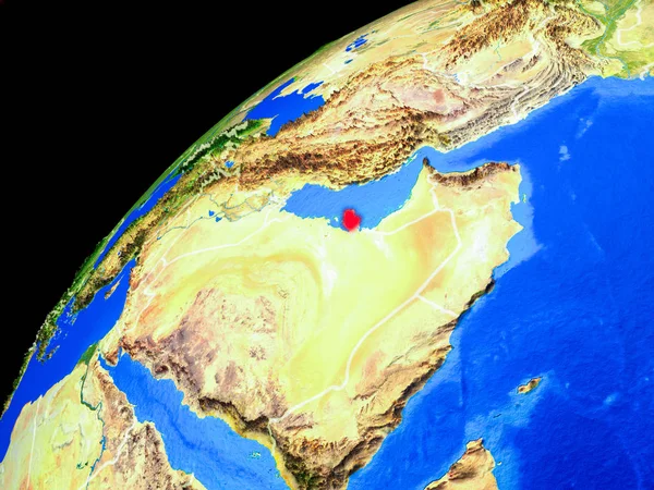 Qatar Space Planet Earth Country Borders Extremely High Detail Planet — Stock Photo, Image