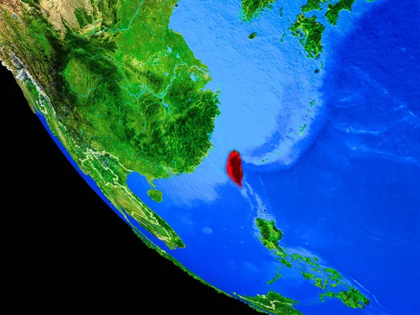 Taiwan Realistische Model Van Planeet Aarde Met Landsgrenzen Zeer Gedetailleerde — Stockfoto