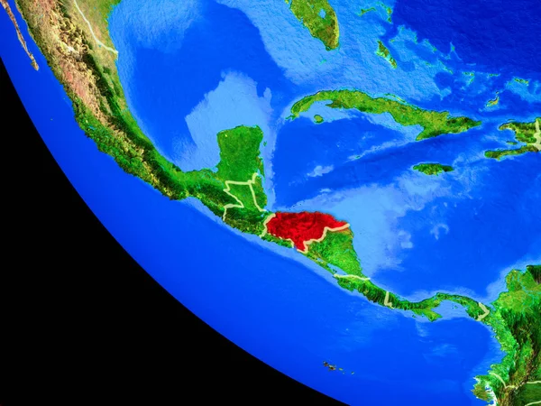 Гондурас Реалістична Модель Планети Земля Кордони Дуже Детальну Поверхні Планети — стокове фото