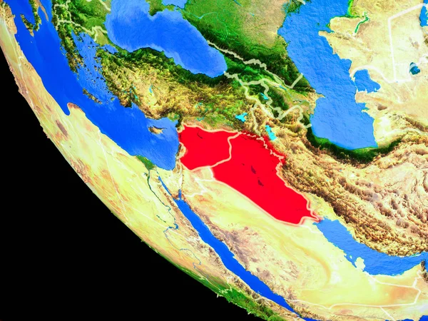 Islamilainen Valtio Realistinen Malli Maapallon Kanssa Maarajojen Hyvin Yksityiskohtainen Planeetan — kuvapankkivalokuva