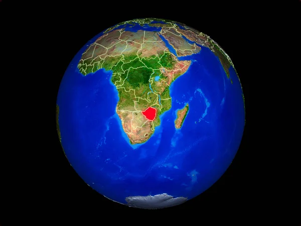 Зимбабве Планете Земля Границами Страны Чрезвычайно Подробная Поверхность Планеты Иллюстрация — стоковое фото
