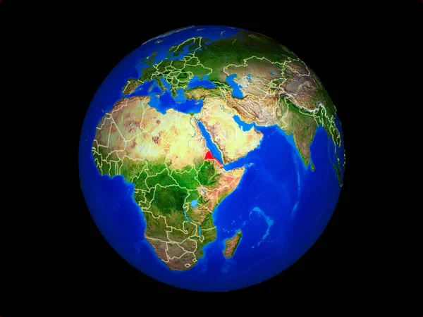 Еритрея Планеті Планета Земля Межами Країни Надзвичайно Докладна Поверхня Планети — стокове фото