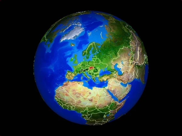 Slovakien Planeten Planeten Jorden Med Landgränser Extremt Specificerad Planet Ytbehandlar — Stockfoto