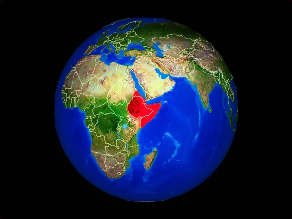 Africký Roh Planetě Země Hranicemi Země Extrémně Detailní Povrch Planety — Stock fotografie