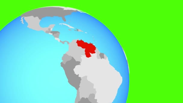 Mavi kürede Venezuela 'ya yakınlaşıyor — Stok video