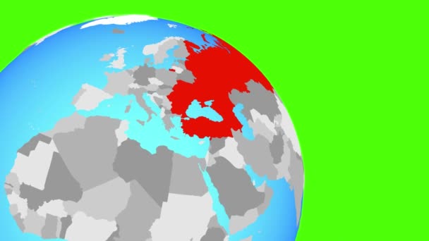 Vergrößerung auf die Schwarzmeerregion auf blauem Globus — Stockvideo
