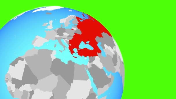 Zoom sur les pays de la CEMN sur le globe bleu — Video