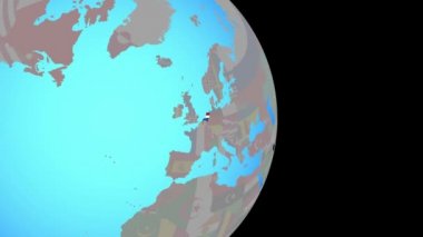 Dünya bayrağıyla Hollanda 'ya yakınlaş