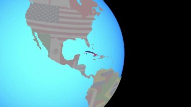 Kürede bayrağı olan Küba 'ya yakınlaştır