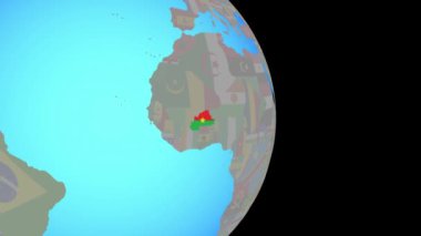 Dünya üzerinde bayrağı olan Burkina Faso 'ya yakınlaş