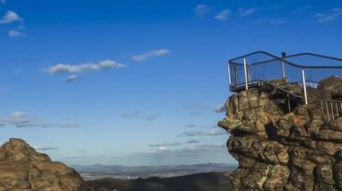 Grampians Milli Parkı, Avustralya Pinnacle üst doğal uyanık. Timelapse yavaş yavaş uzaklaştırma video.