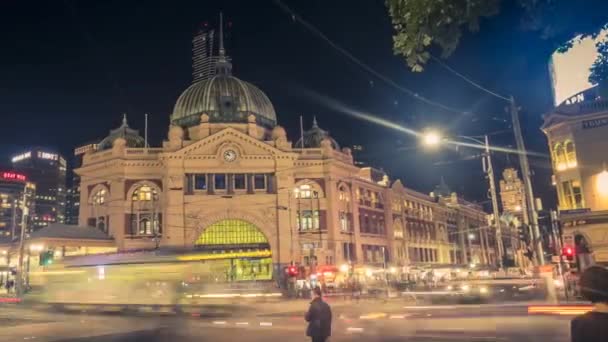 Melbourne noite timelapse — Vídeo de Stock