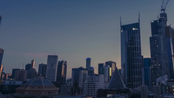 Melbourne este timelapse — Stock videók