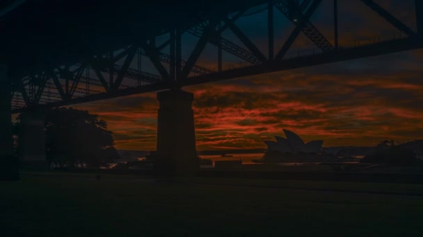 Timelapse of sunrise in Sydney — Stok Video