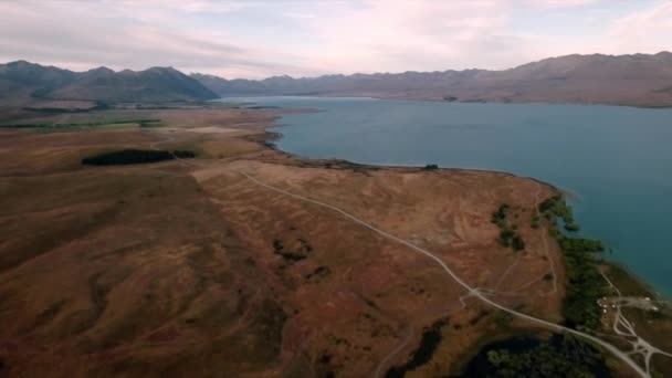Λίμνη Tekapo από τον αέρα — Αρχείο Βίντεο