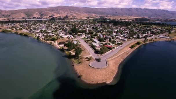 Cromwell, Nueva Zelanda, desde el aire — Vídeo de stock